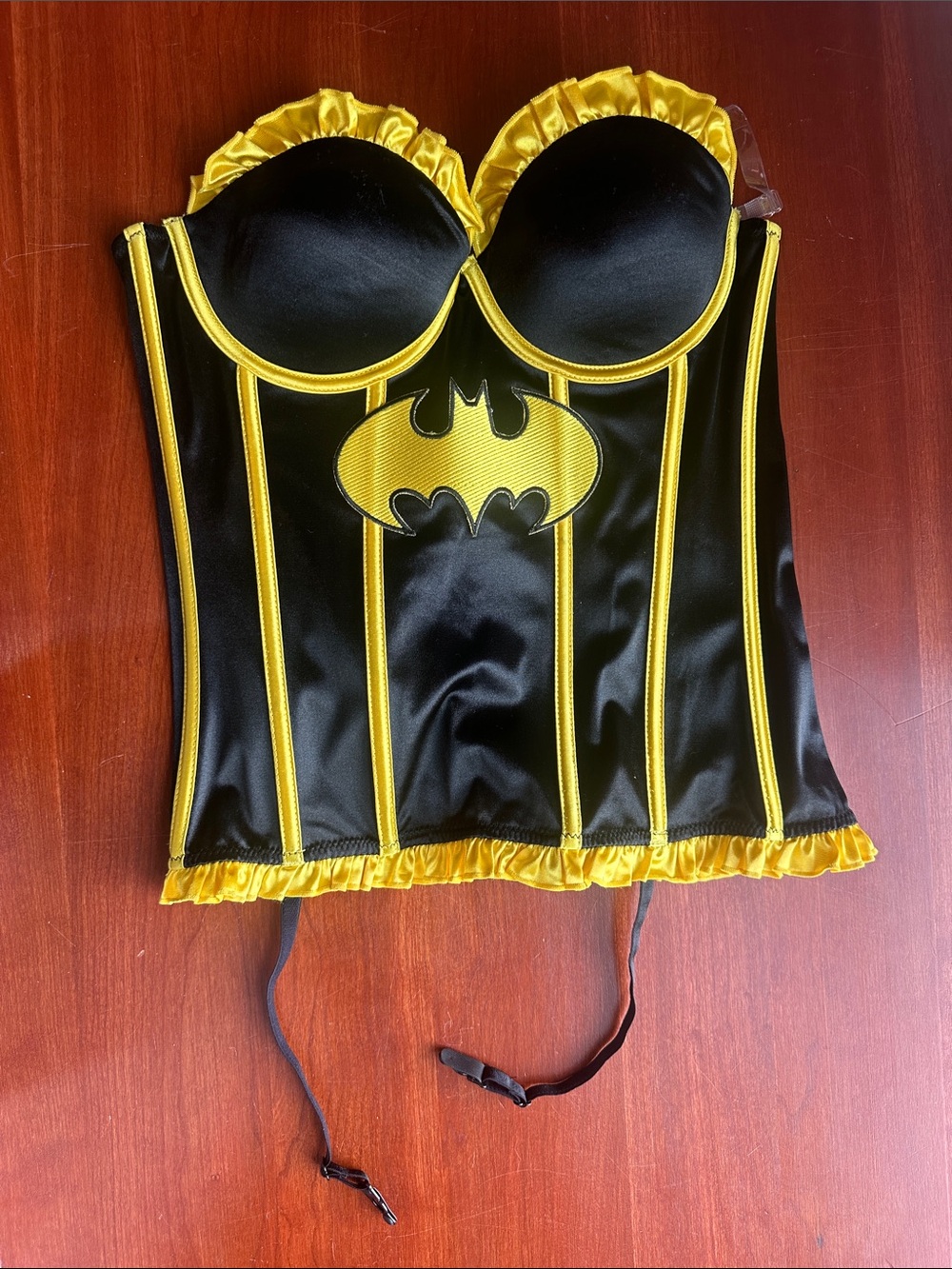 Black & Yellow Batgirl-Inspired Corset Costume Top